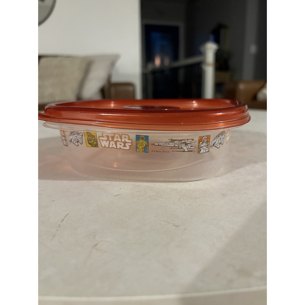 Gladware Star Wars Food Plastic Food Snack Storage Container Red Clear Plastic
